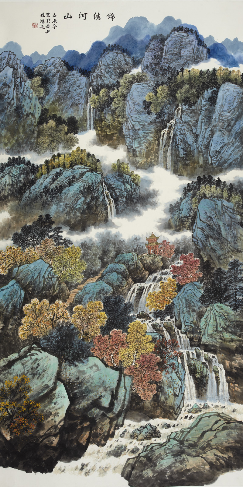 徐鸿延 锦绣河山246x123cm