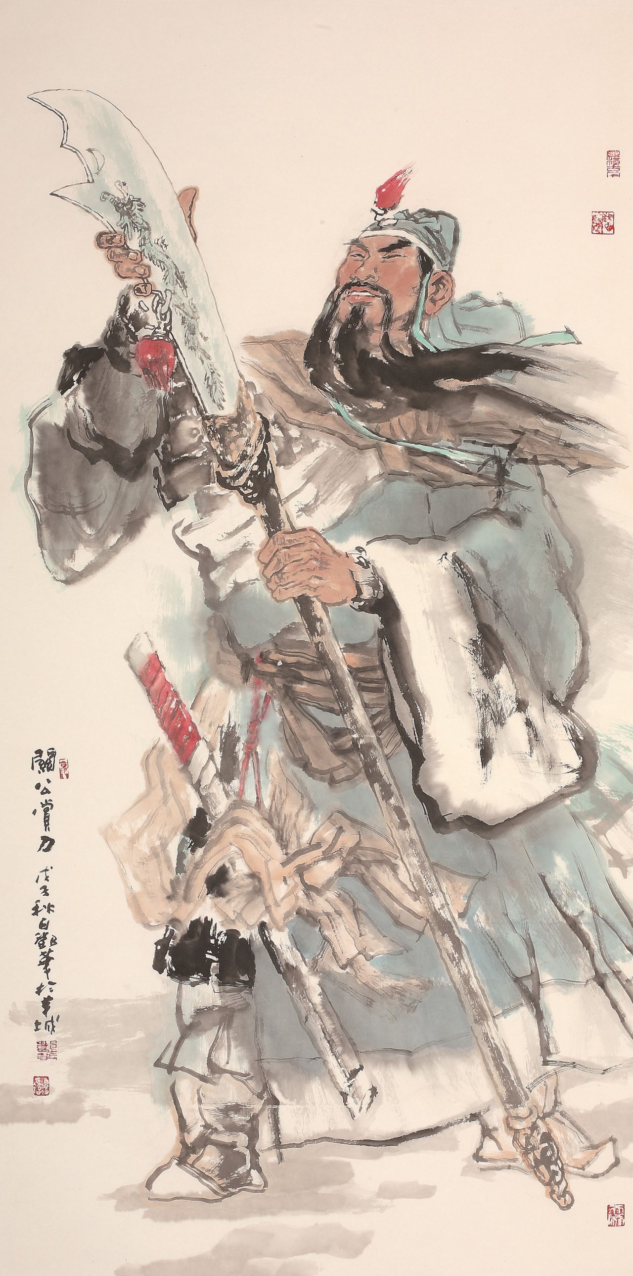 材: 人物 技    法: 写意 形    制: 镜心(片) 作品系列: 神勇关公