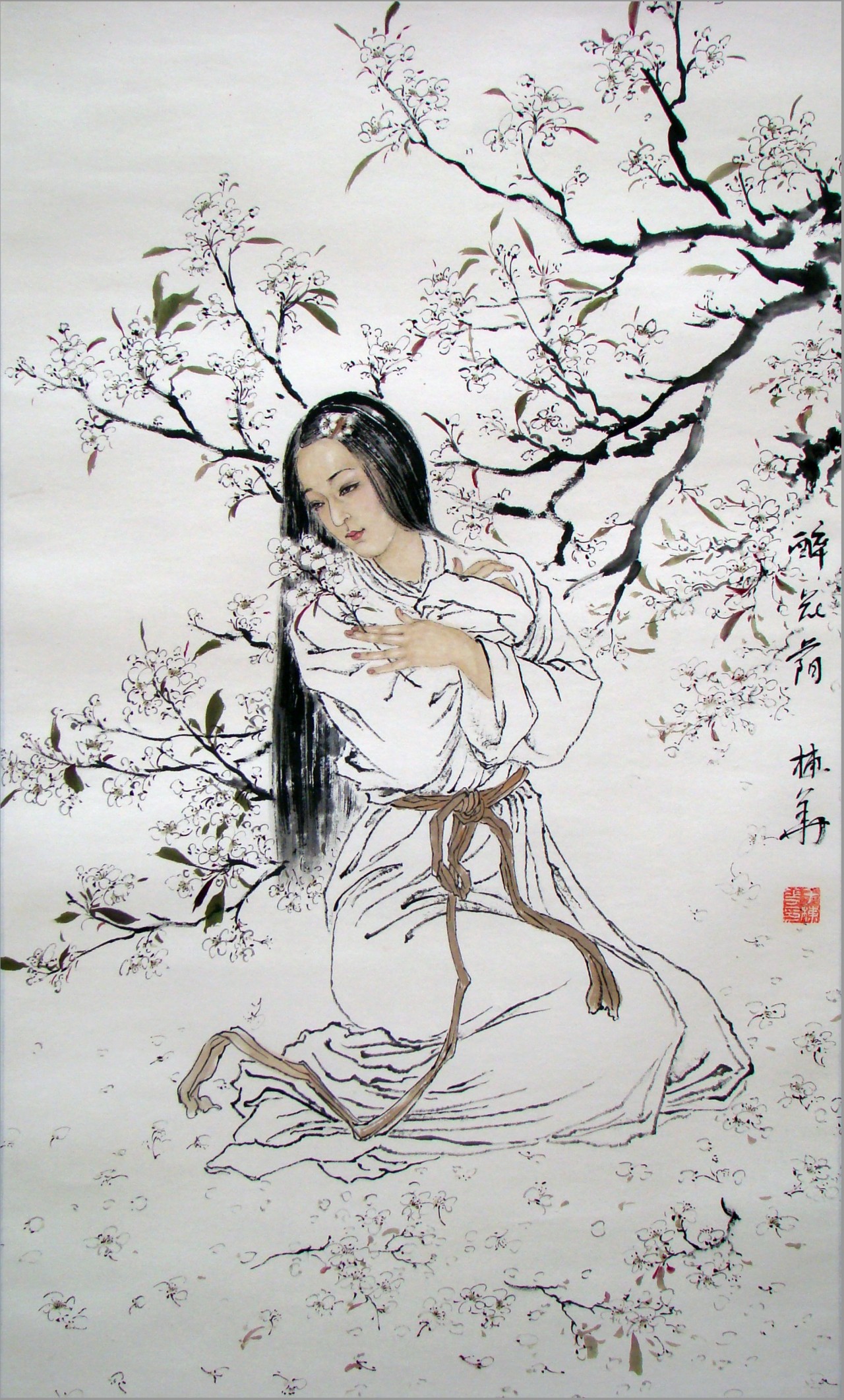 【醉花荫-于栋华人物国画-纸本(2013年作)】于栋华_,.