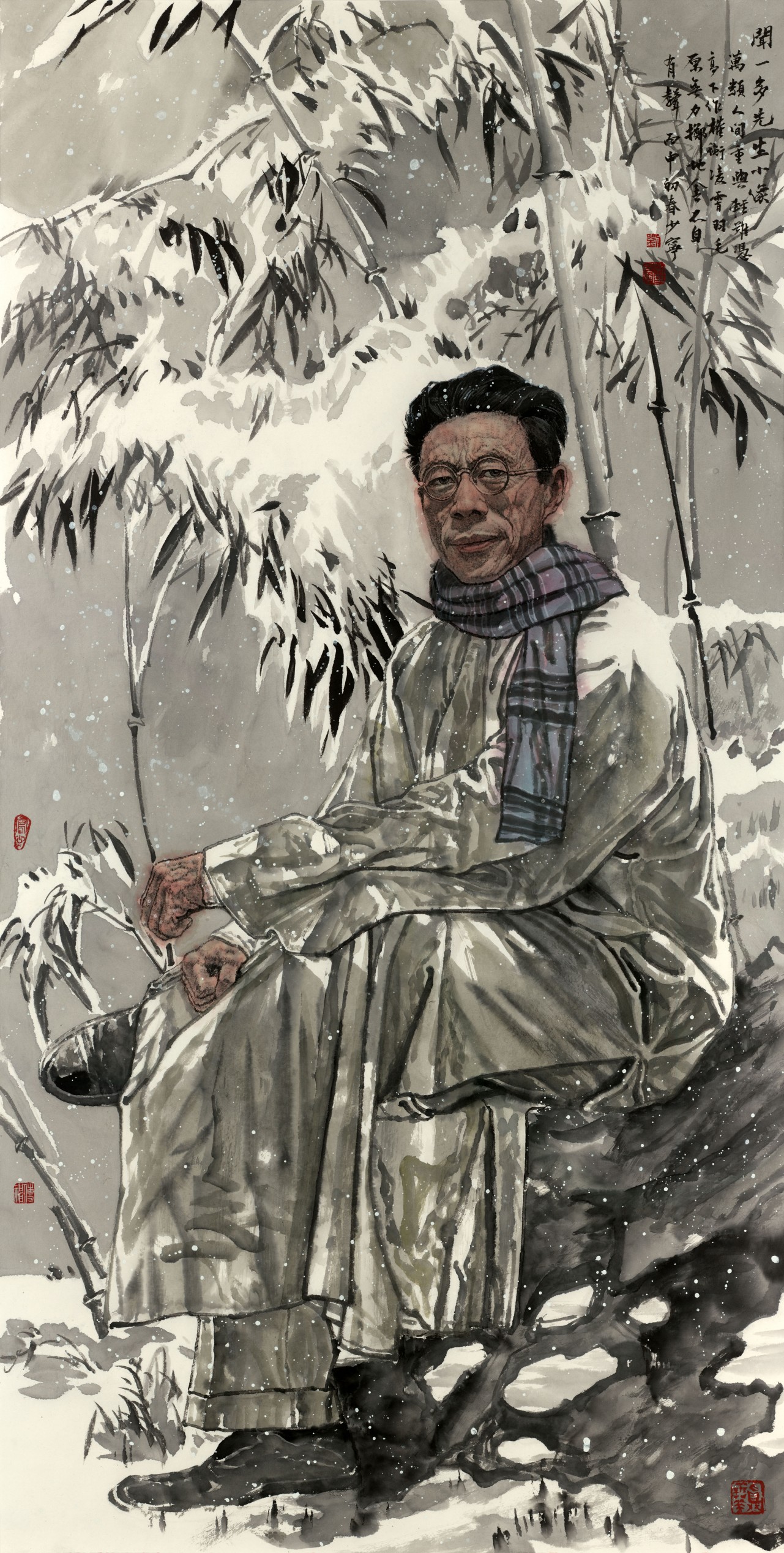 2016 尺  寸: 136*68 cm  材  质: 纸本 题  材: 人物 技  法: 水墨