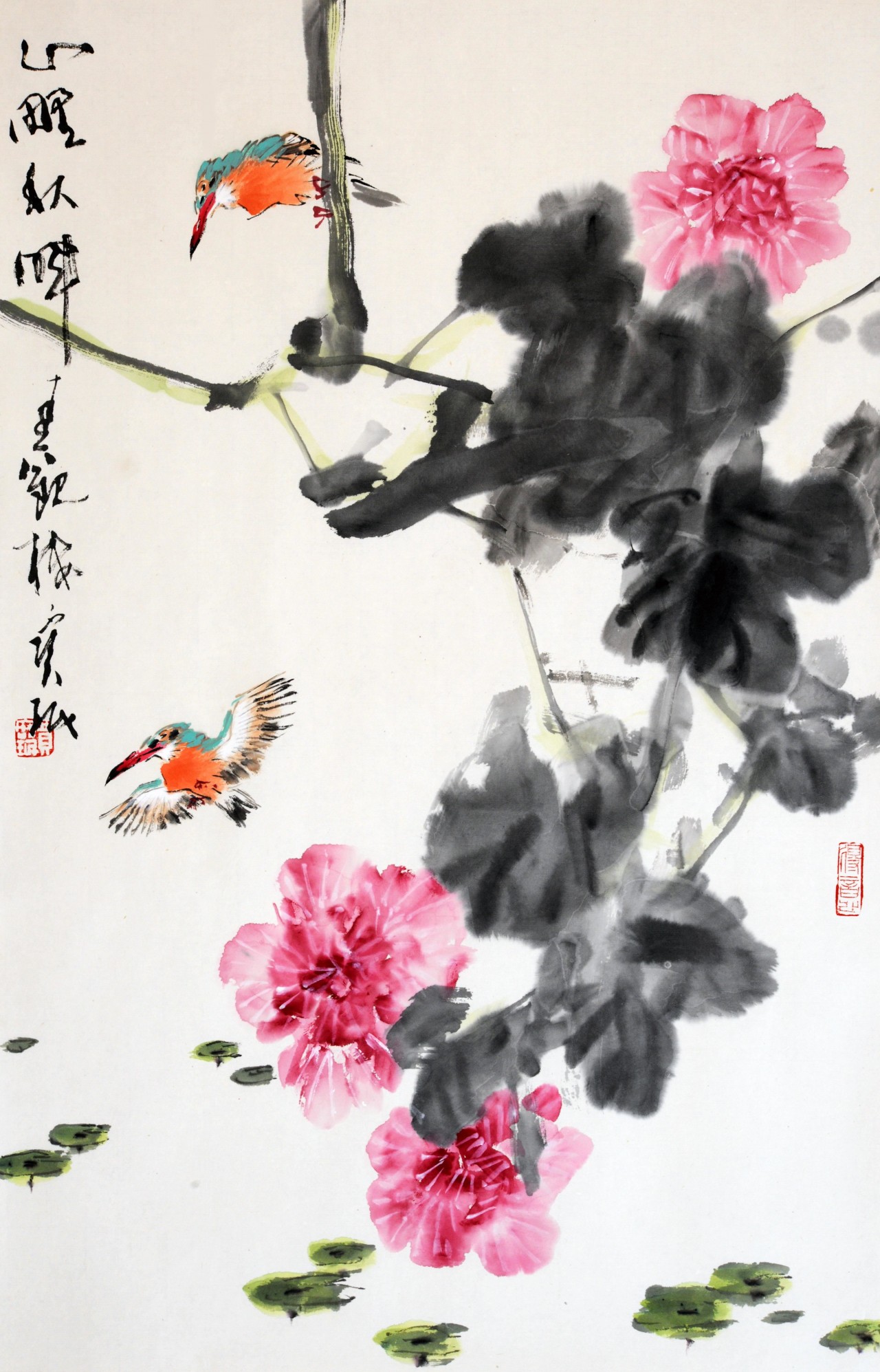 【作品欣赏-贾宝珉花鸟国画-纸本(2017年作)】贾宝珉