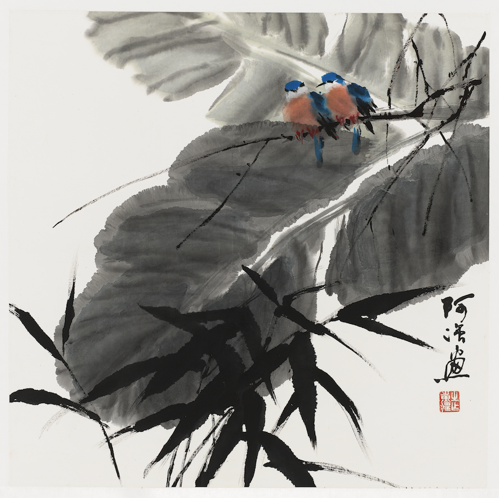 【0054 芭蕉-黄强花鸟国画-纸本(2015年作)】黄