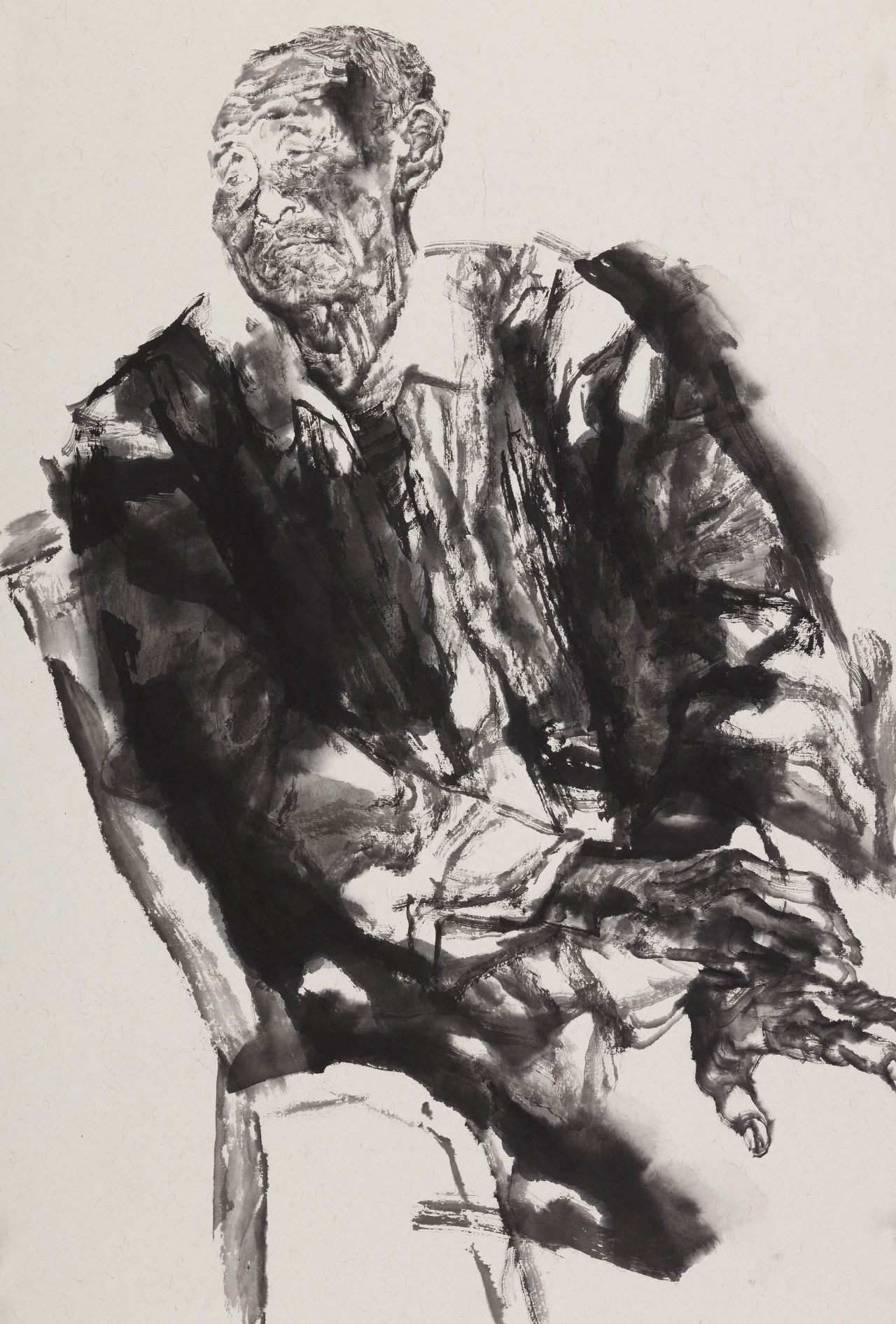 【汝州人物写生-范敬伟人物国画-纸本(2017年