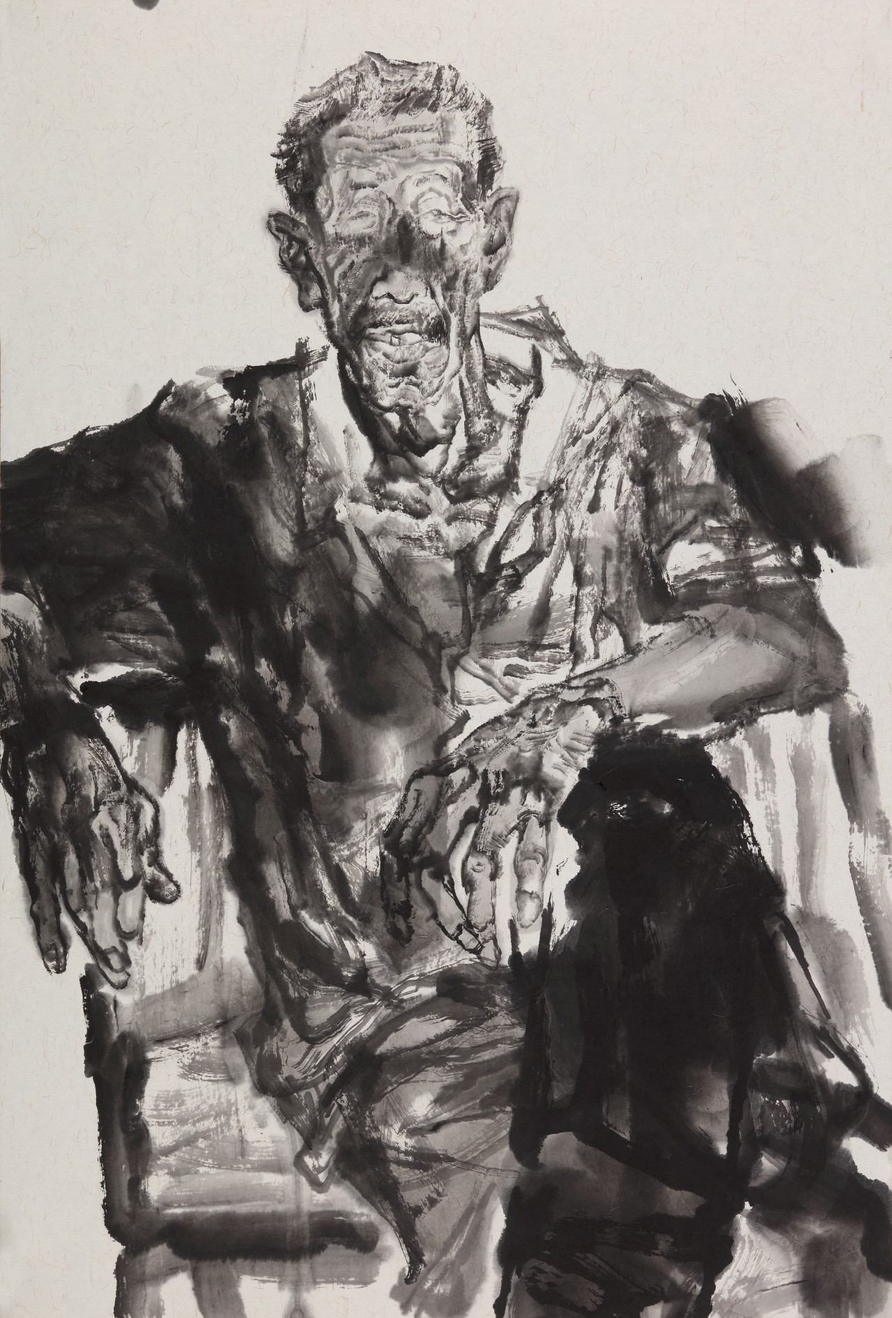 【汝州人物写生-范敬伟人物国画-纸本(2017年