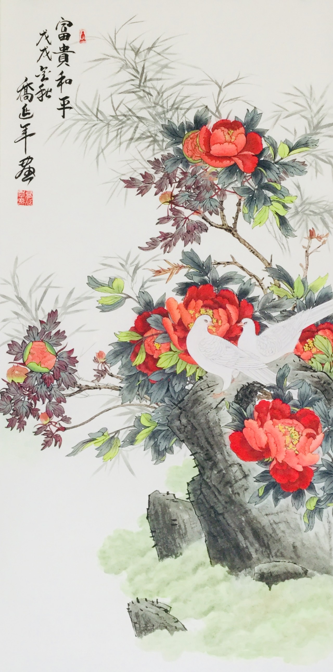 【花鸟作品100-乔延年花鸟国画-纸本(2017年作)】花鸟