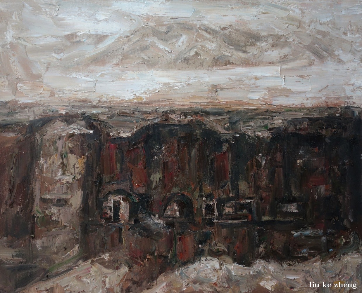 【旧影之二-刘可峥风景油画-布面(2013年作)】刘可峥