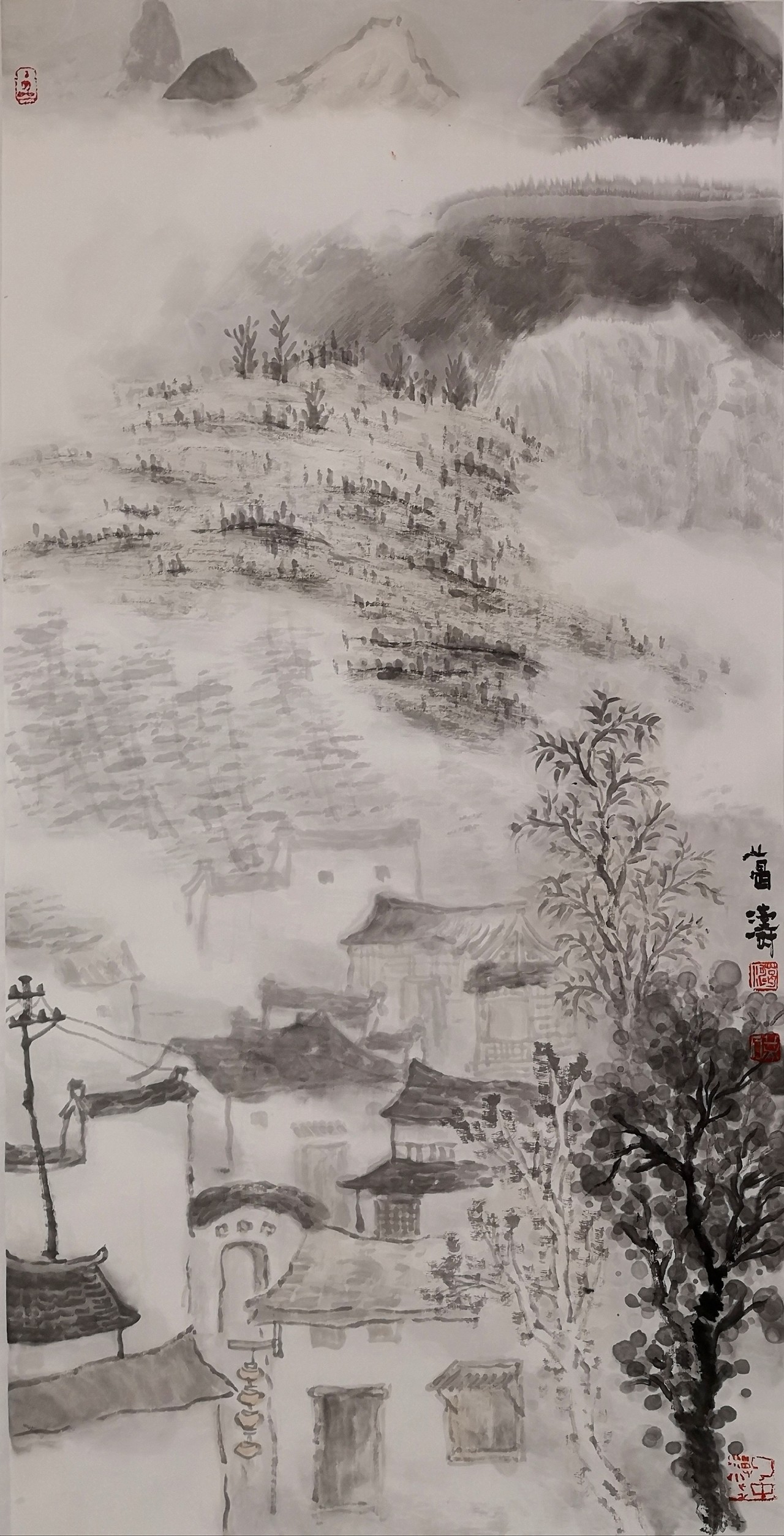 【徽州行-葛涛山水国画-纸本(2018年作)】葛涛山水—