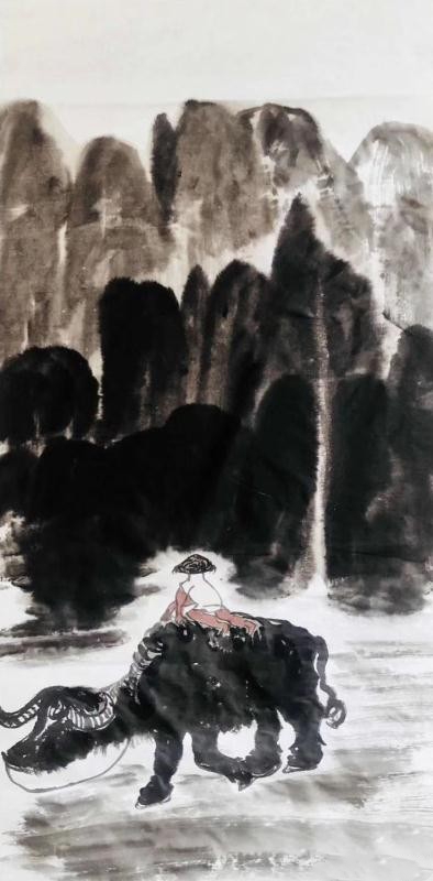 国画大师朱祖国从放牛娃成为画牛大师_艺术家资讯