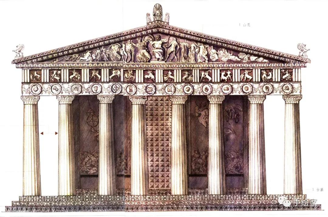 山门及胜利神庙希腊雅典,艺术家关于卫城的想象画阿布辛贝大岩庙入口