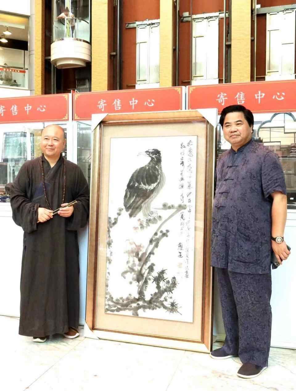 备受国内知名拍卖行青睐的国画家,画鹰大家,指墨画大师朱祖国鹰系列
