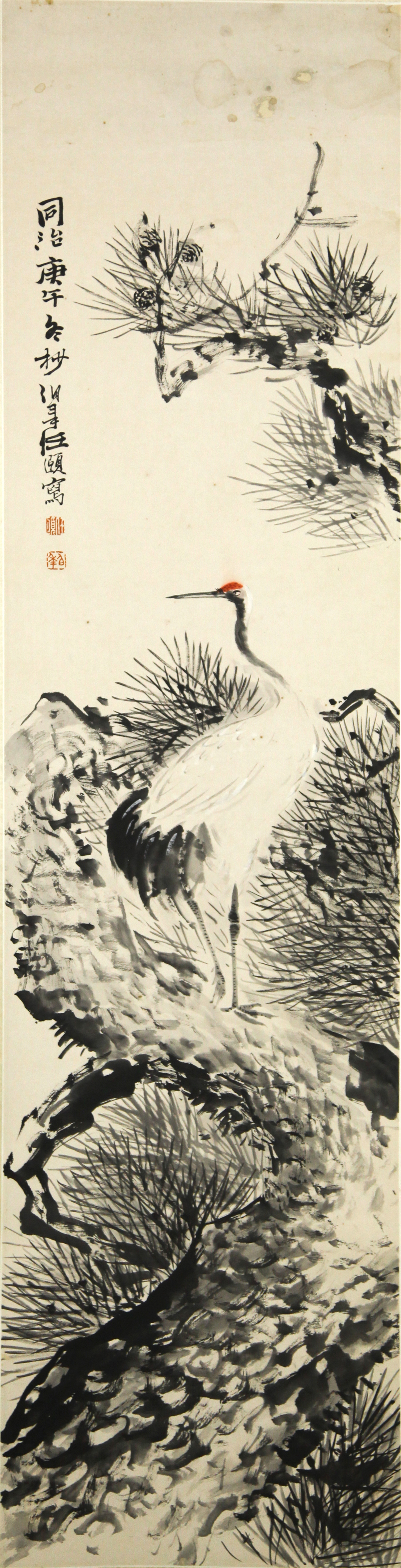 任颐鹤纸本立轴