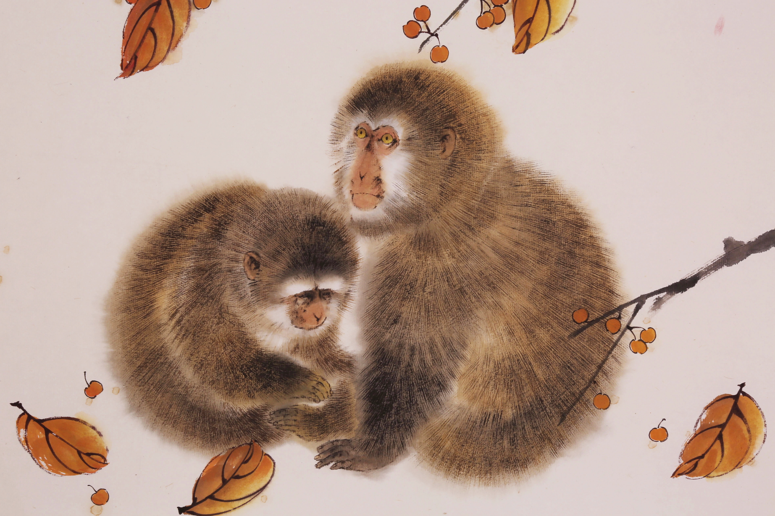 lot0025 方楚雄 猴 纸本镜片