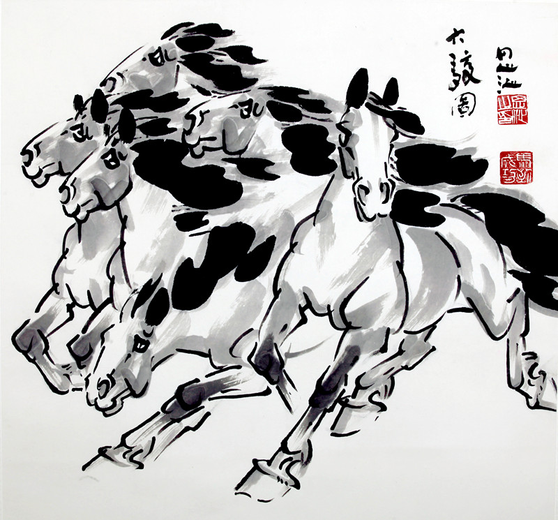 思沁·毕力格 六骏图