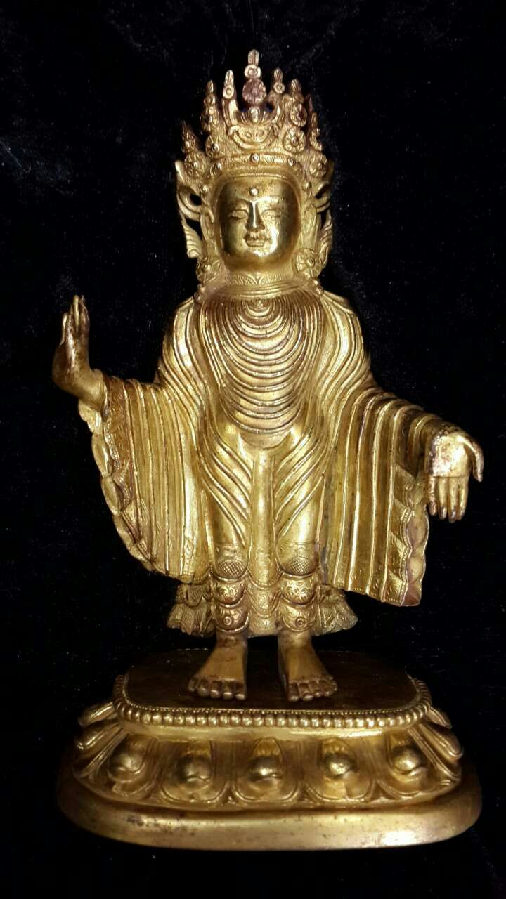 汪富英 清代乾隆蓬檀佛像