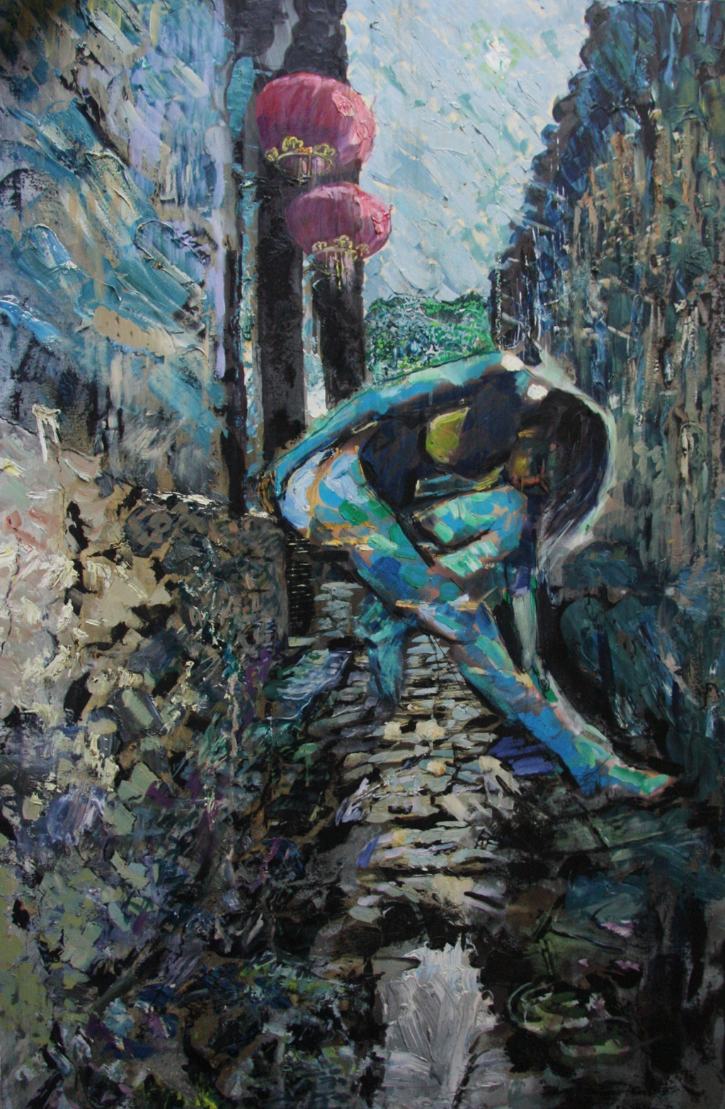 【夹缝中求生存之二-熊小平静物油画-布面(2008年作)】熊小平作品