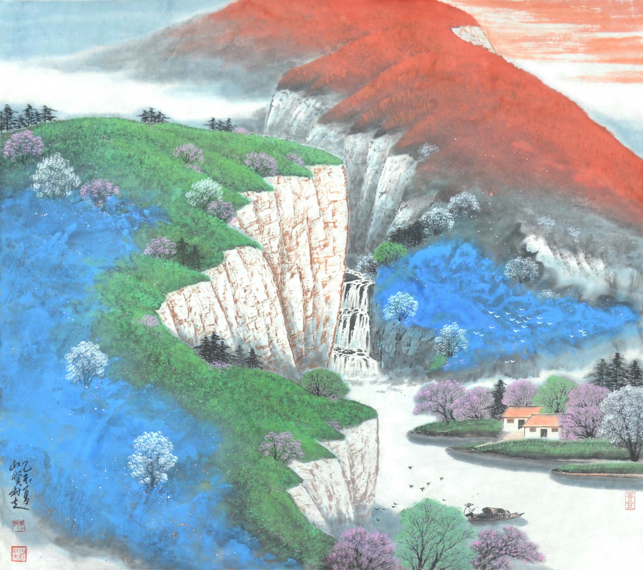 【春晖 (9)-李少良山水国画-纸本(2015年作)】李少良作品_个人作品