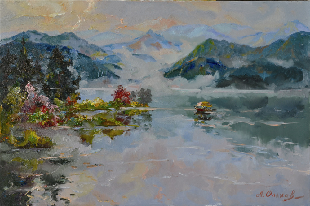 《宜兴之晨》阿列桑特·奥力郝夫 2015年 60×90cm-阿里霍夫其他油画