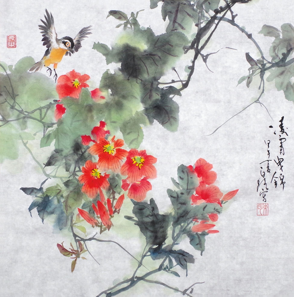 【白路-白路花鸟国画-纸本(2015年作)】白路作品