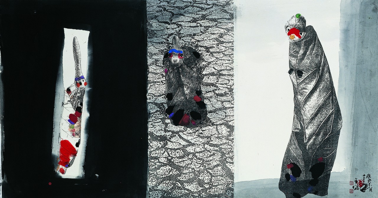 叶人 水墨综合媒材