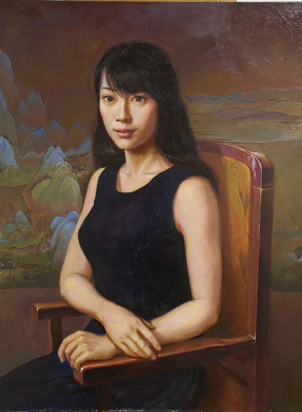 【青年女作家-周儒松人物油画-布面(2015年作)】周儒松作品_个人作品