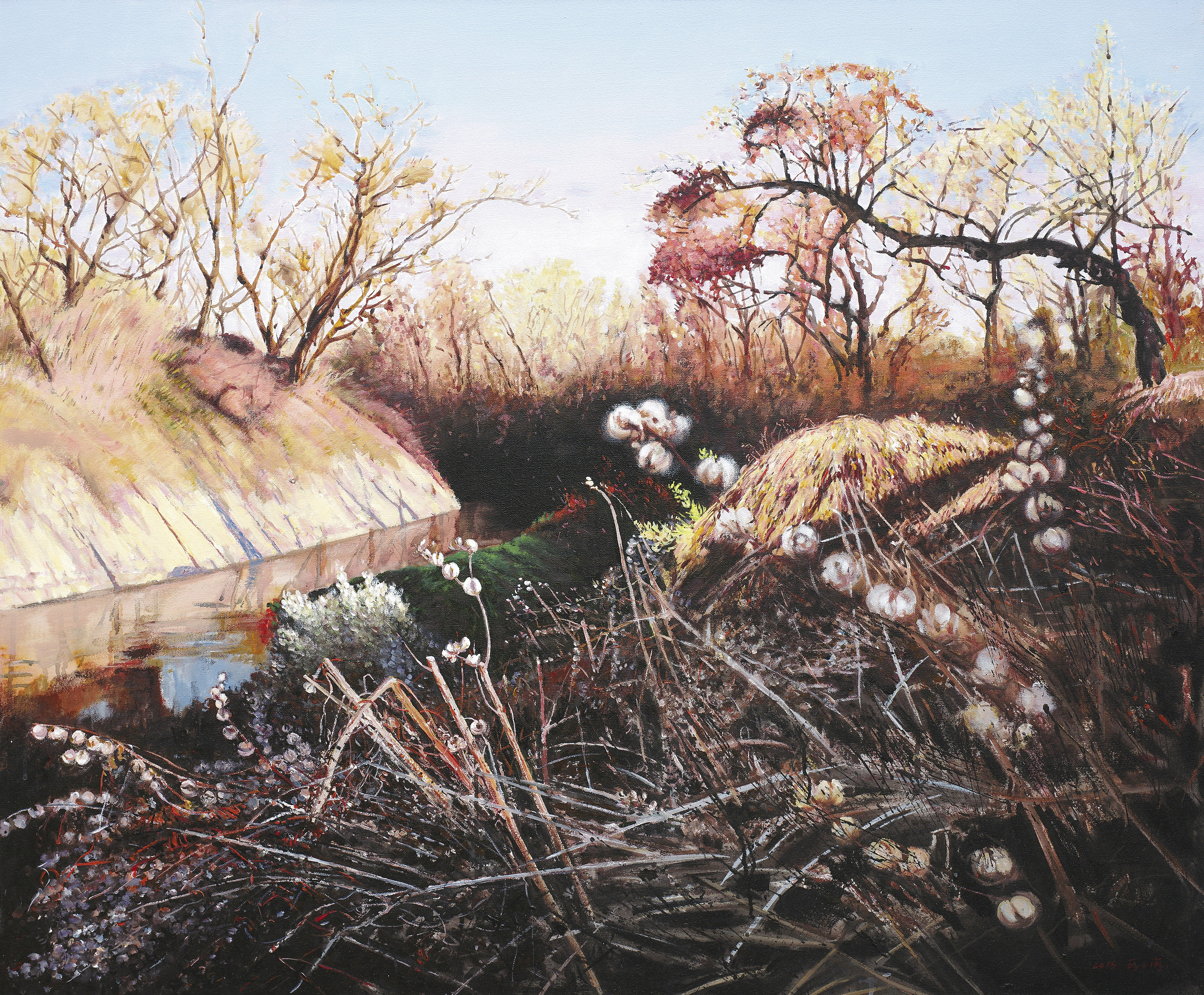 段玉海 《傍晚的下山口》