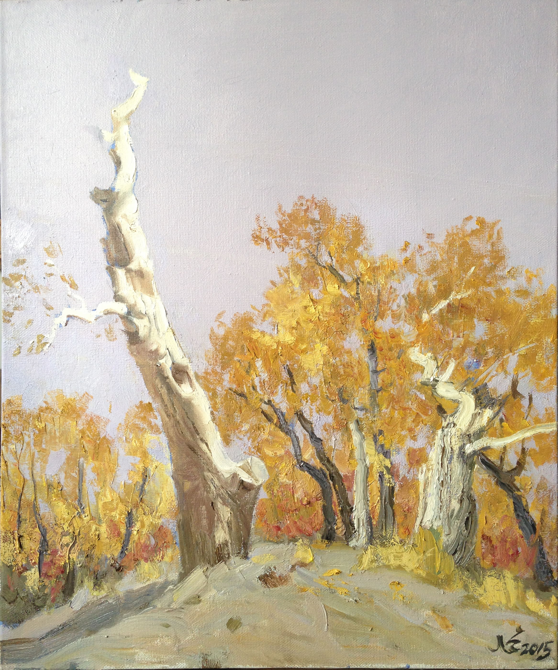 买买提·艾依提 《秋日的胡杨》