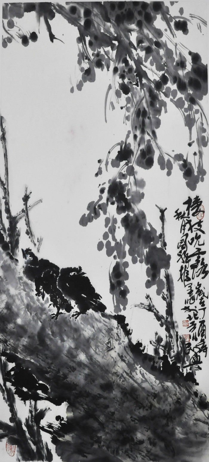 师承派画家,鉴赏家张国祥先生最新指墨作品欣赏