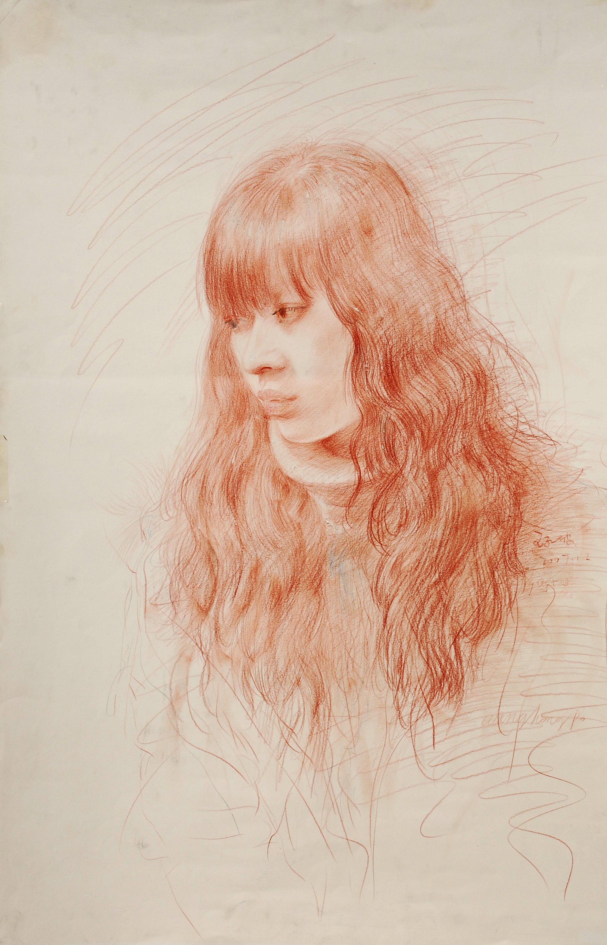 王红坡 女学生肖像1