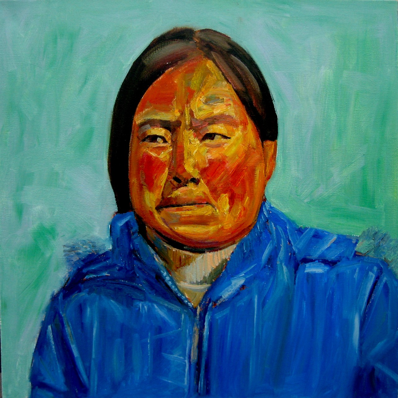 【北方的肖像 (2)-刘可峥人物油画-布面(2007年作)】刘可峥油画--人文