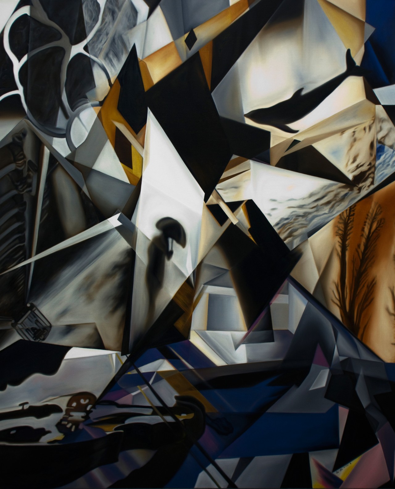 【旅途 -张渺抽象油画-布面(2011年作)】张渺时间空间作品_个人作品