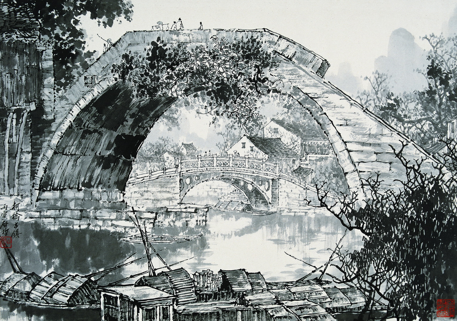 武汉写实风景绘画系列之长江大桥|纯艺术|绘画|HRH没有之一 - 原创作品 - 站酷 (ZCOOL)