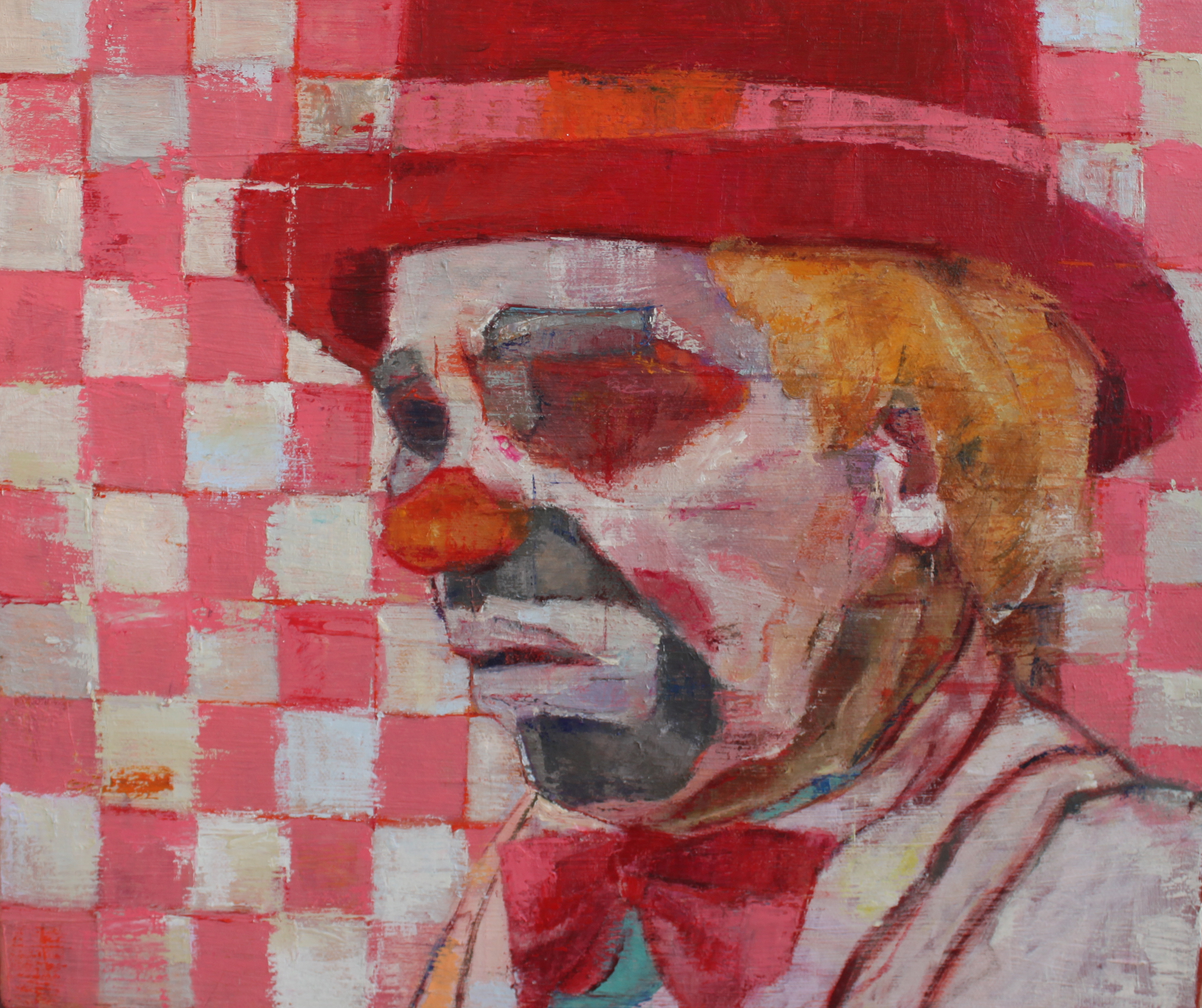 褚先宇 《小丑先生》38x45cm 布面油画 2019年