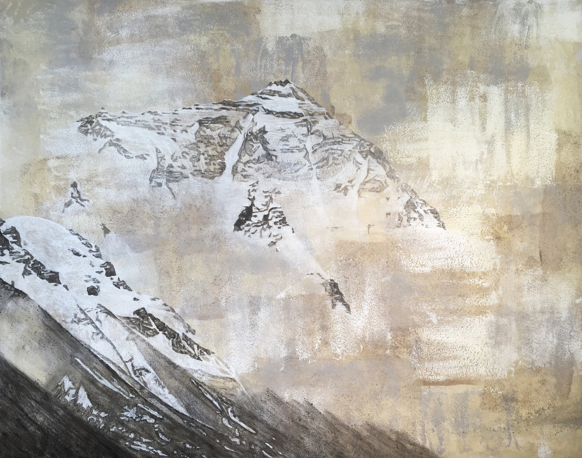 14--珠峰》-杨光迈风景油画-布面(2017年作)】杨光迈雪山系列作品