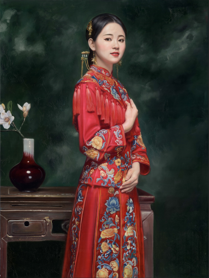 毕志勇 新娘系列之四_90x120_布面油画_2017