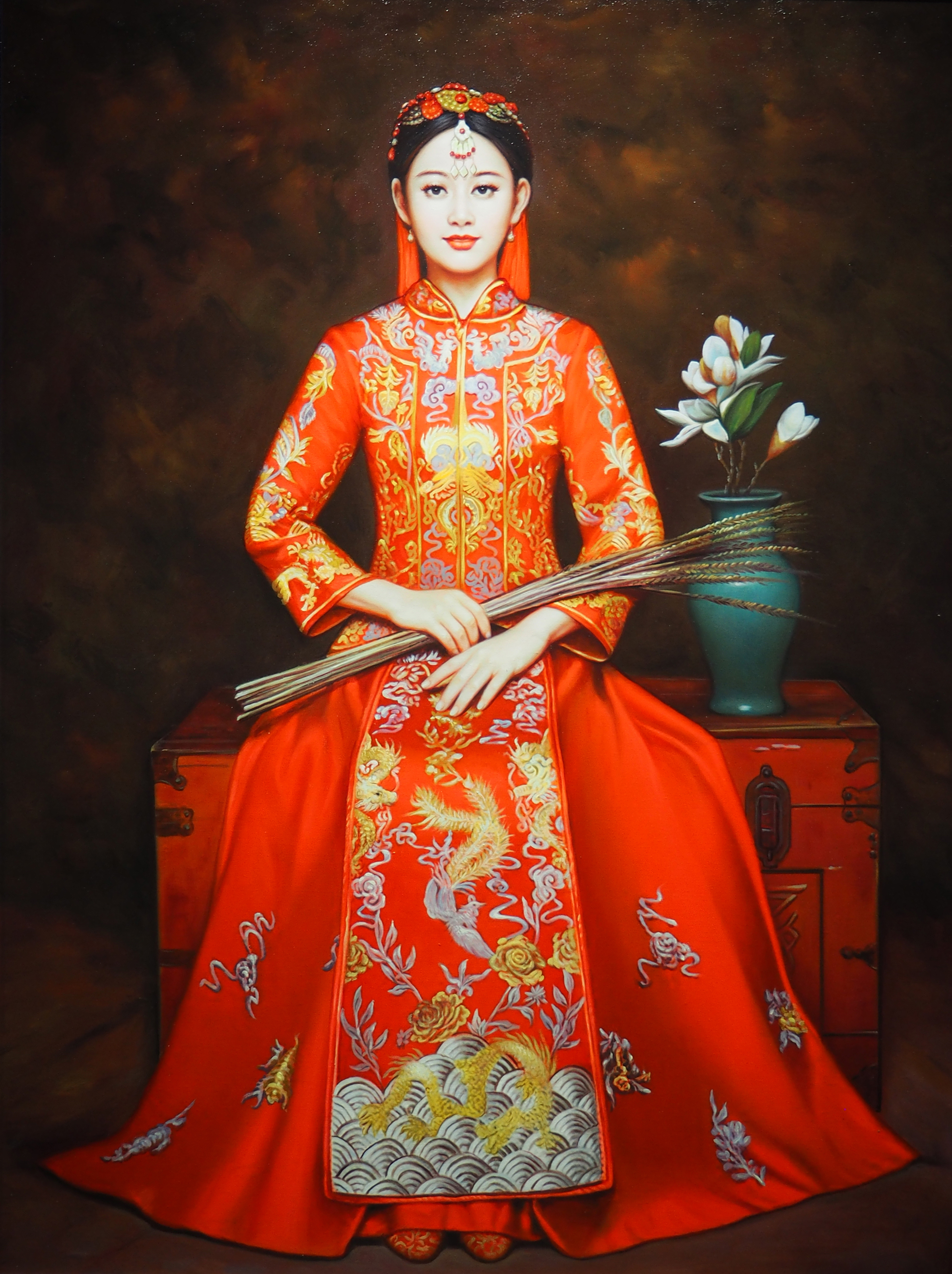 毕志勇 新娘系列之五_90x120_布面油画_2018