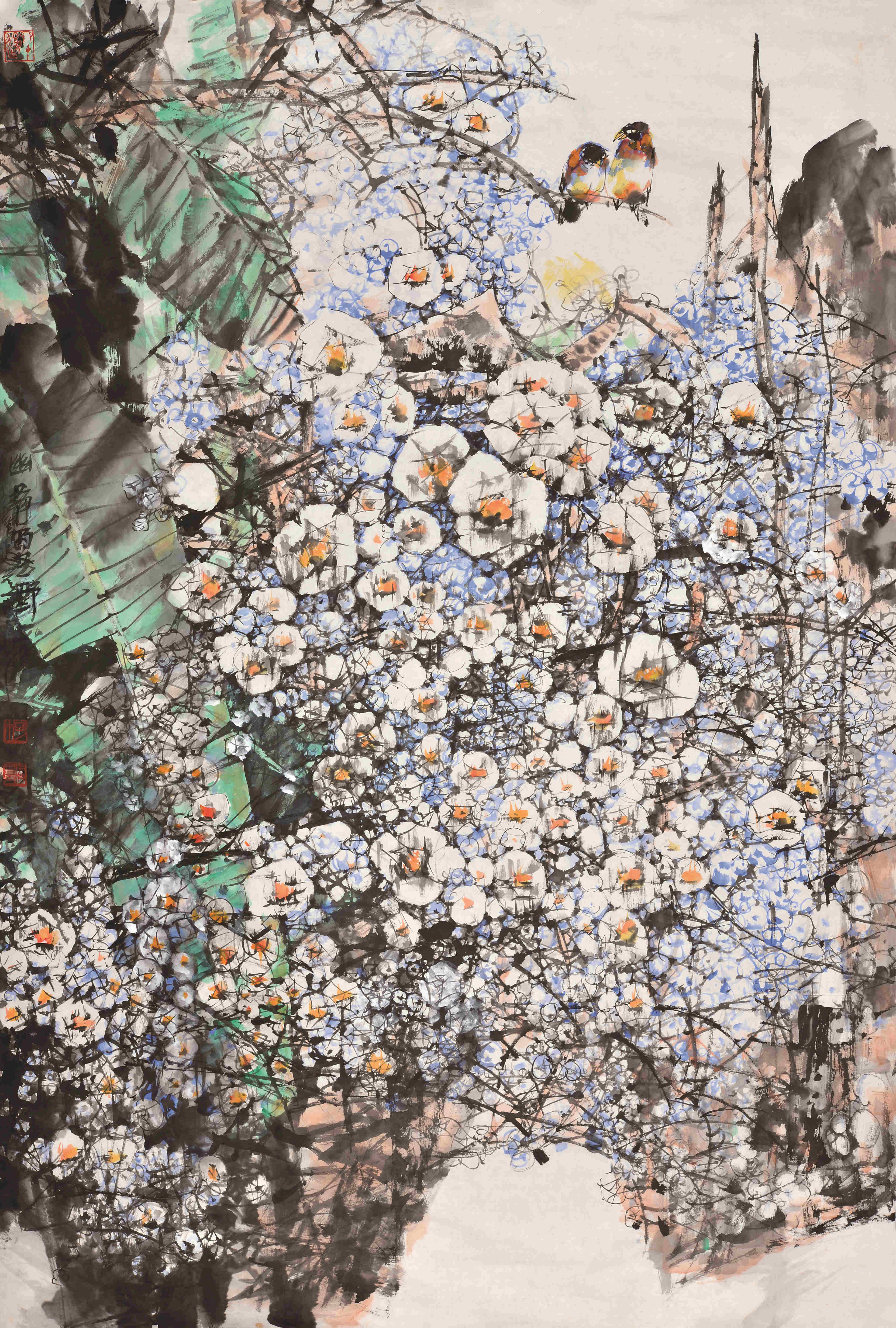 柯桐枝 幽静的芳野,145x214cm,2015年