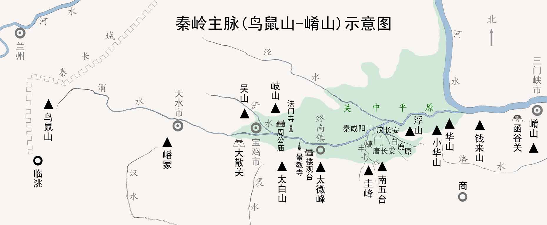 陕西终南山地图图片