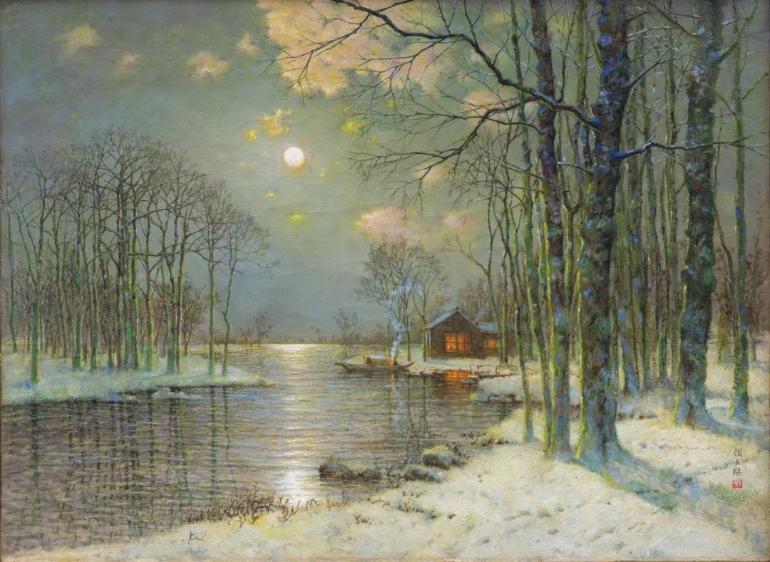 战报颜文梁日月光华2231万元领衔成交2023西泠春拍现当代艺术收官