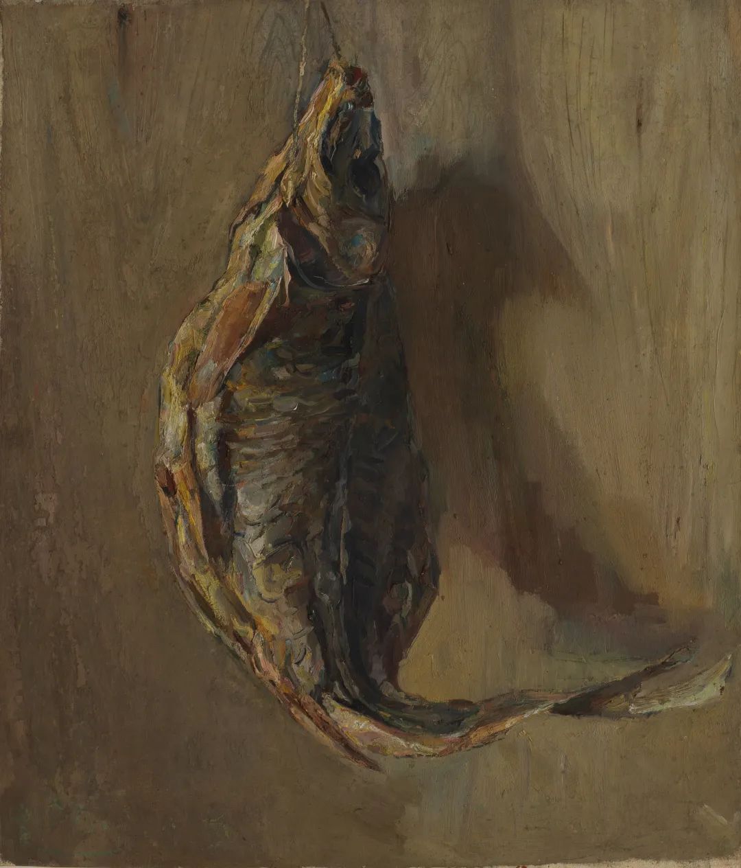 196249×44厘米木板油画《自画像》--节选自袁运生先生亲笔信件"