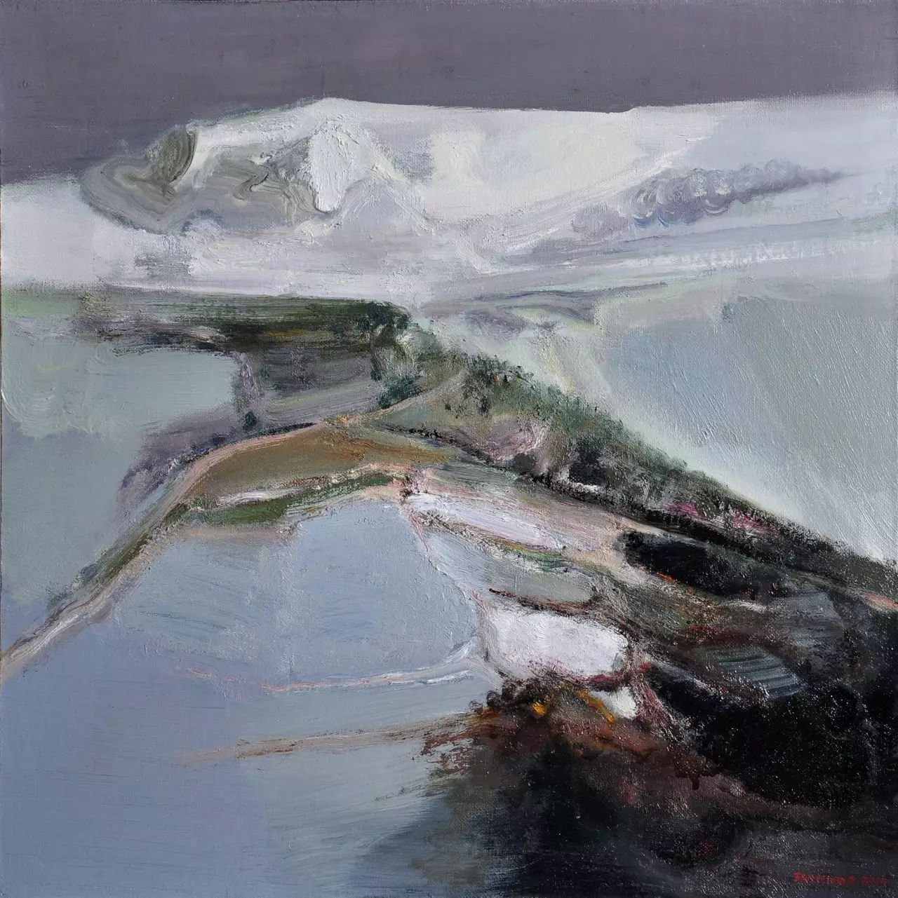 范毅宏,大秦岭-梦里家山之十二, 60×60cm何先球,茂林清霁,纸本设色