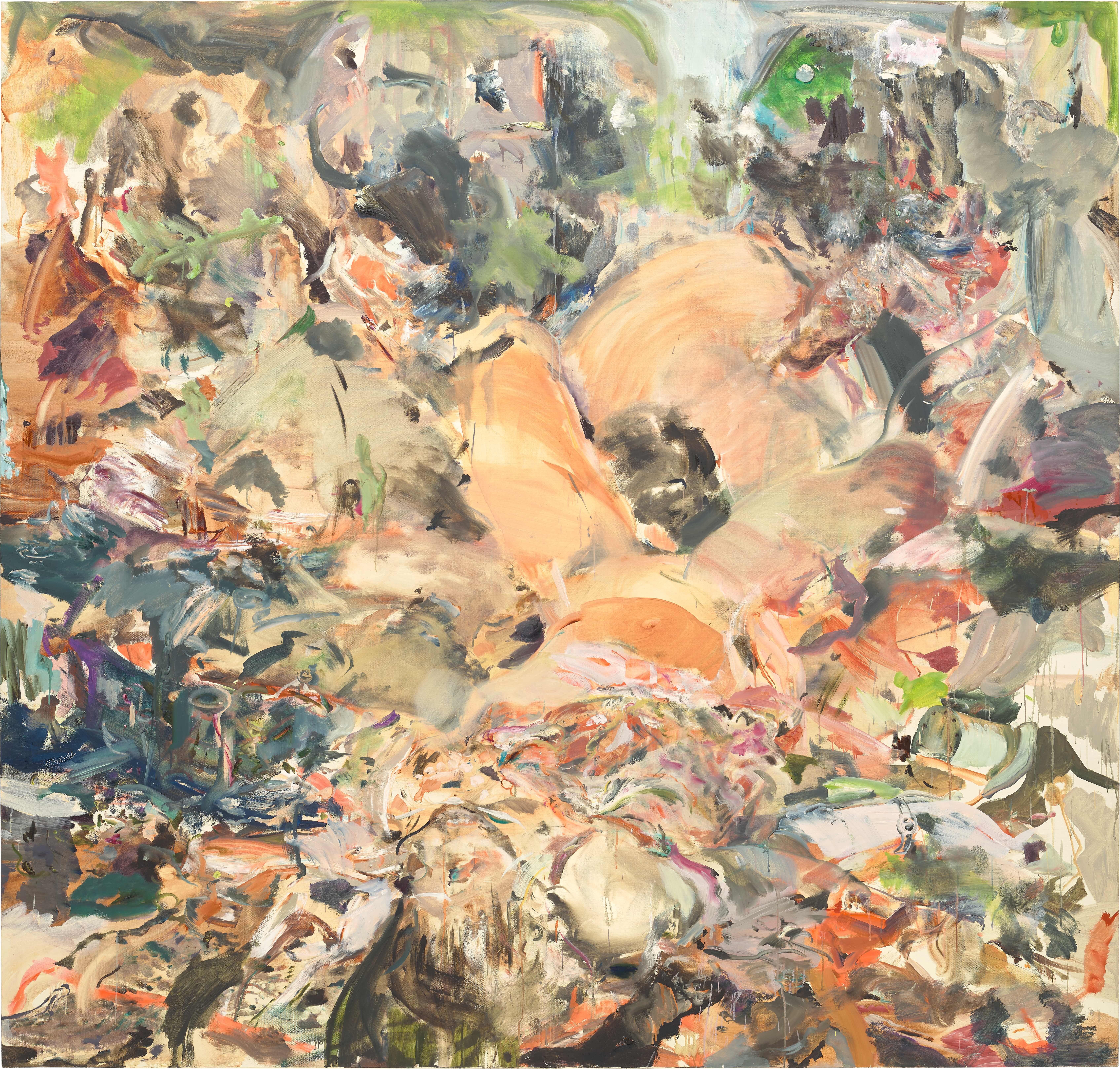 拍品7塞西莉.布朗 cecily brown 《骷髅潜水员ii》215.9 x 226.