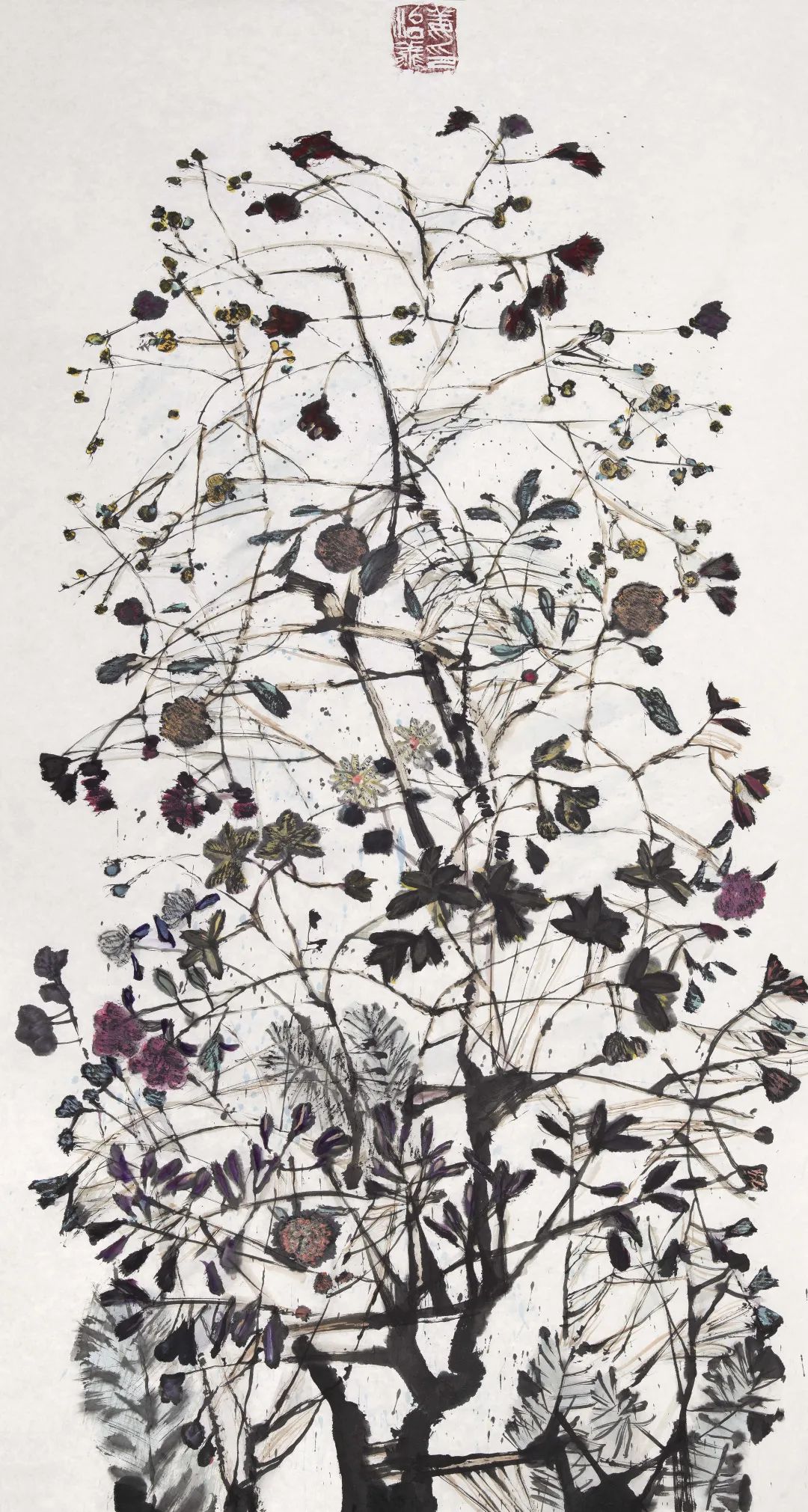 01》2022年40x60cm郭北平《寒梅报春图》2023年69x138cm郭全忠《乡