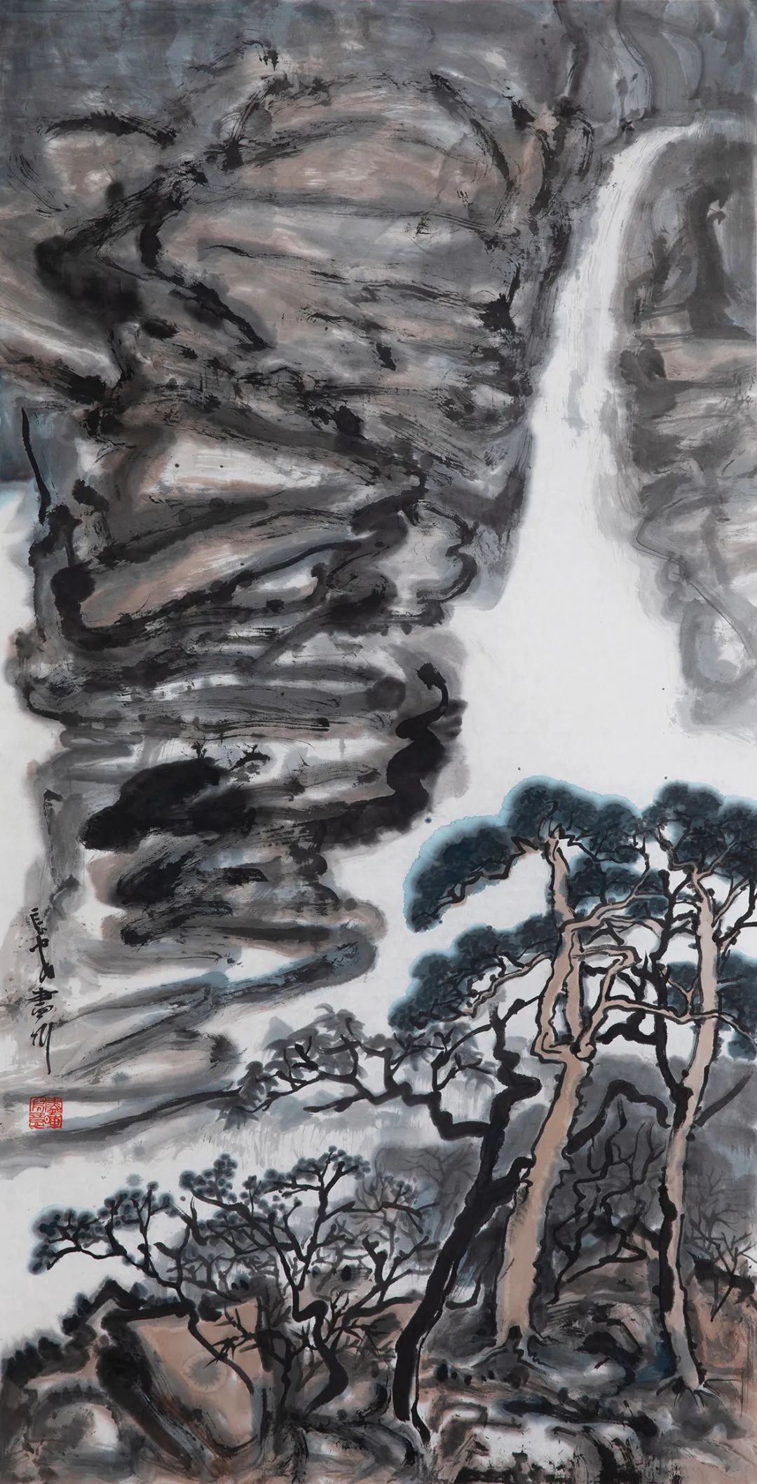 郭北平《寒梅报春图》2023年69x138cm郭全忠《乡情》2021年68x68cm