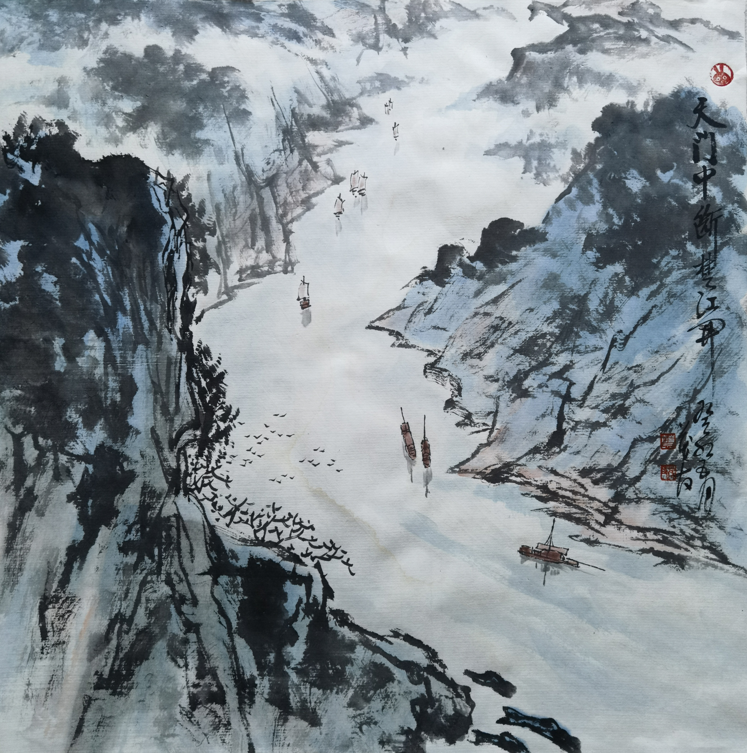 峡江秋韵——蔡茂友癸卯年水墨山水作品欣赏-蔡茂友艺术资讯_蔡茂友