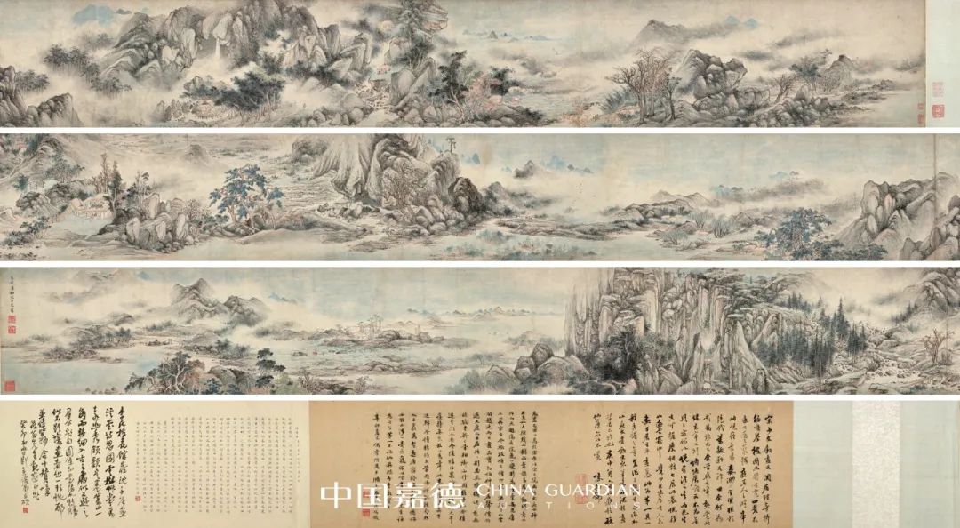 0平尺;手卷 水墨,设色纸本匏庵雪咏图吴宽(1435-1504年),周臣(明成化