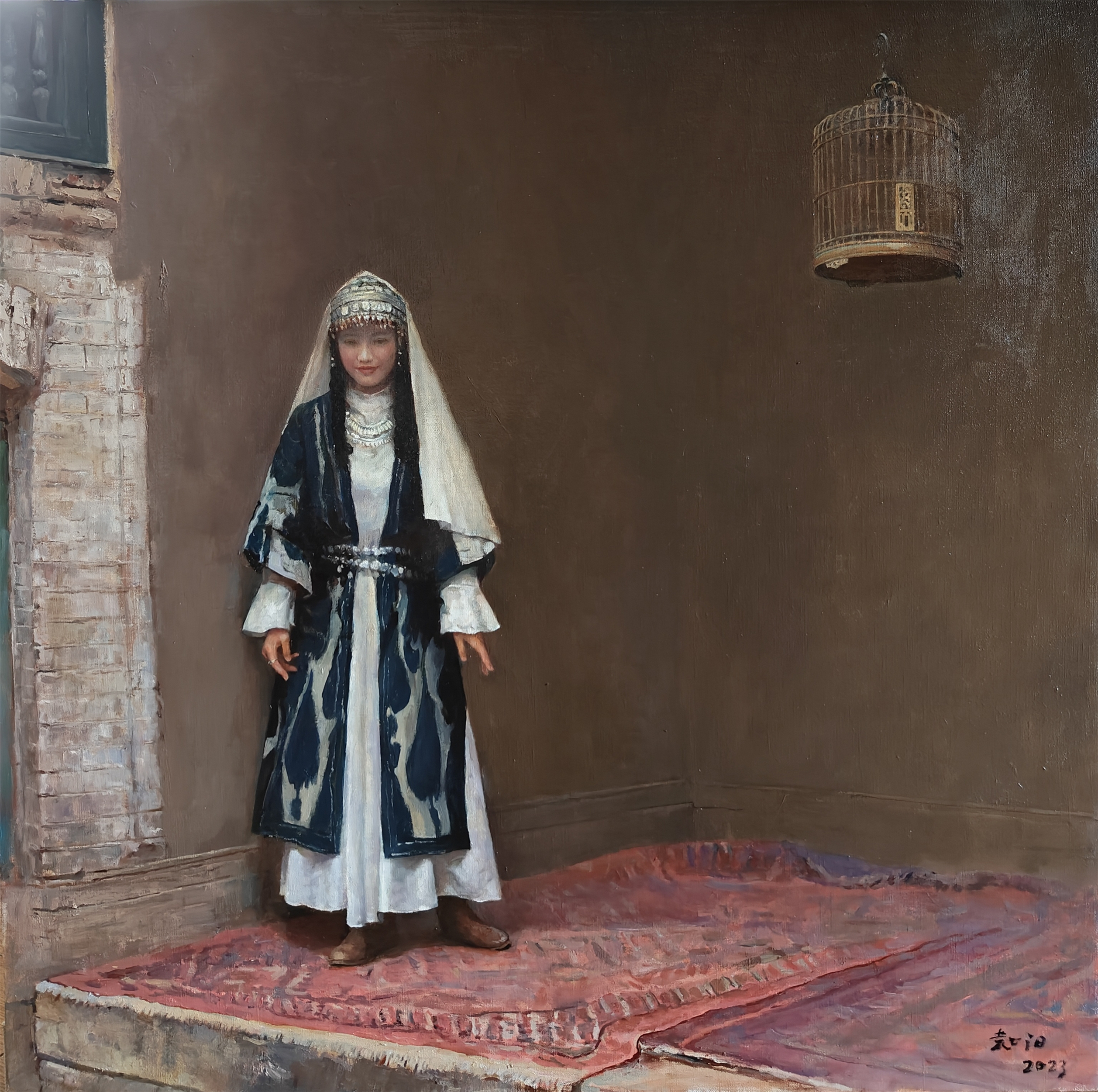 40cmx60cm  2023年曹自杰《远山之六》80x100cm布面油画2023年戴平 