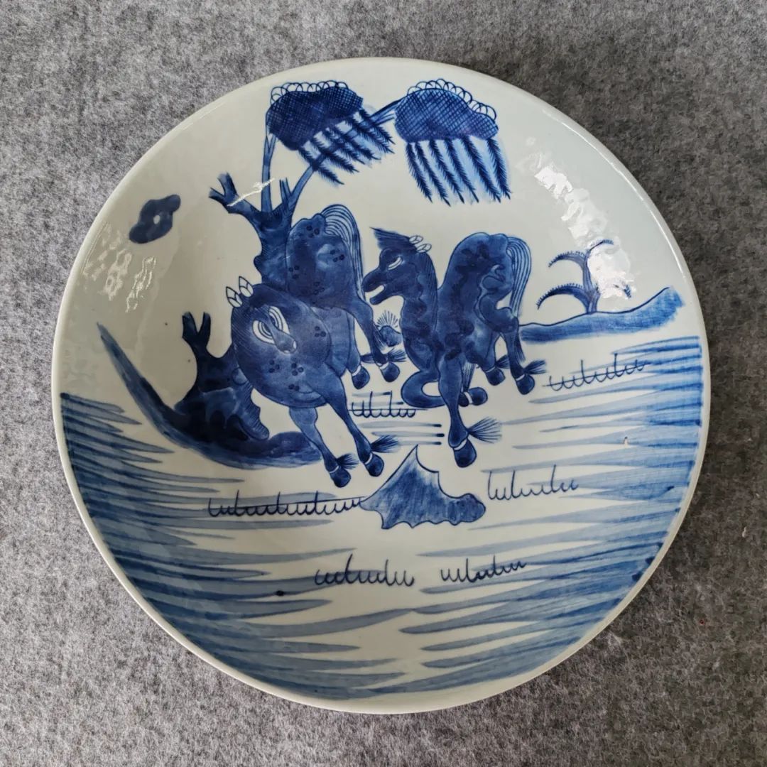 《景德镇民窑清三代青花瓷大盘专场》拍品赏析 | 四川砚海线上拍卖会