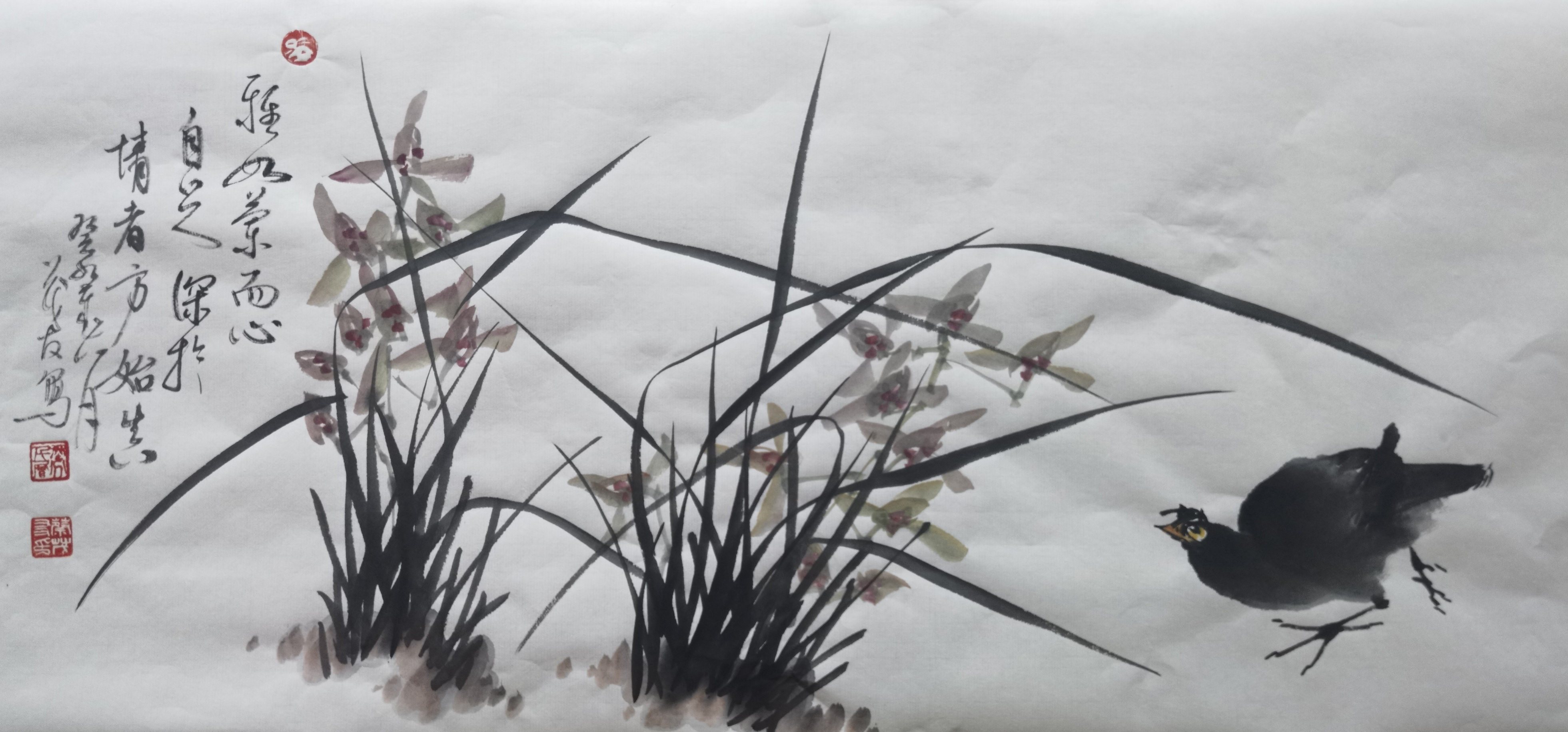 雪白风清际——蔡茂友癸卯年水墨兰花作品欣赏_艺术家提供_雅昌新闻