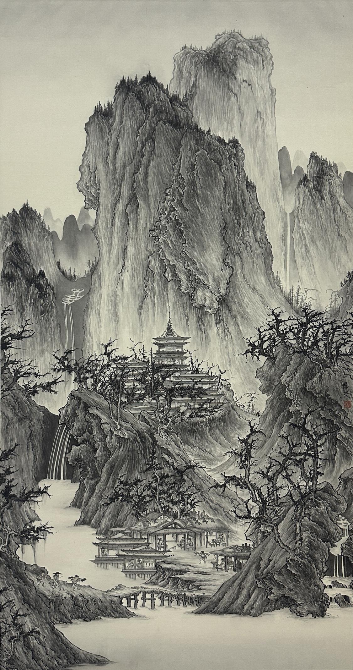 【】"厦门大学艺术学院美术系2021级山水画临摹作品展"拉开帷幕!