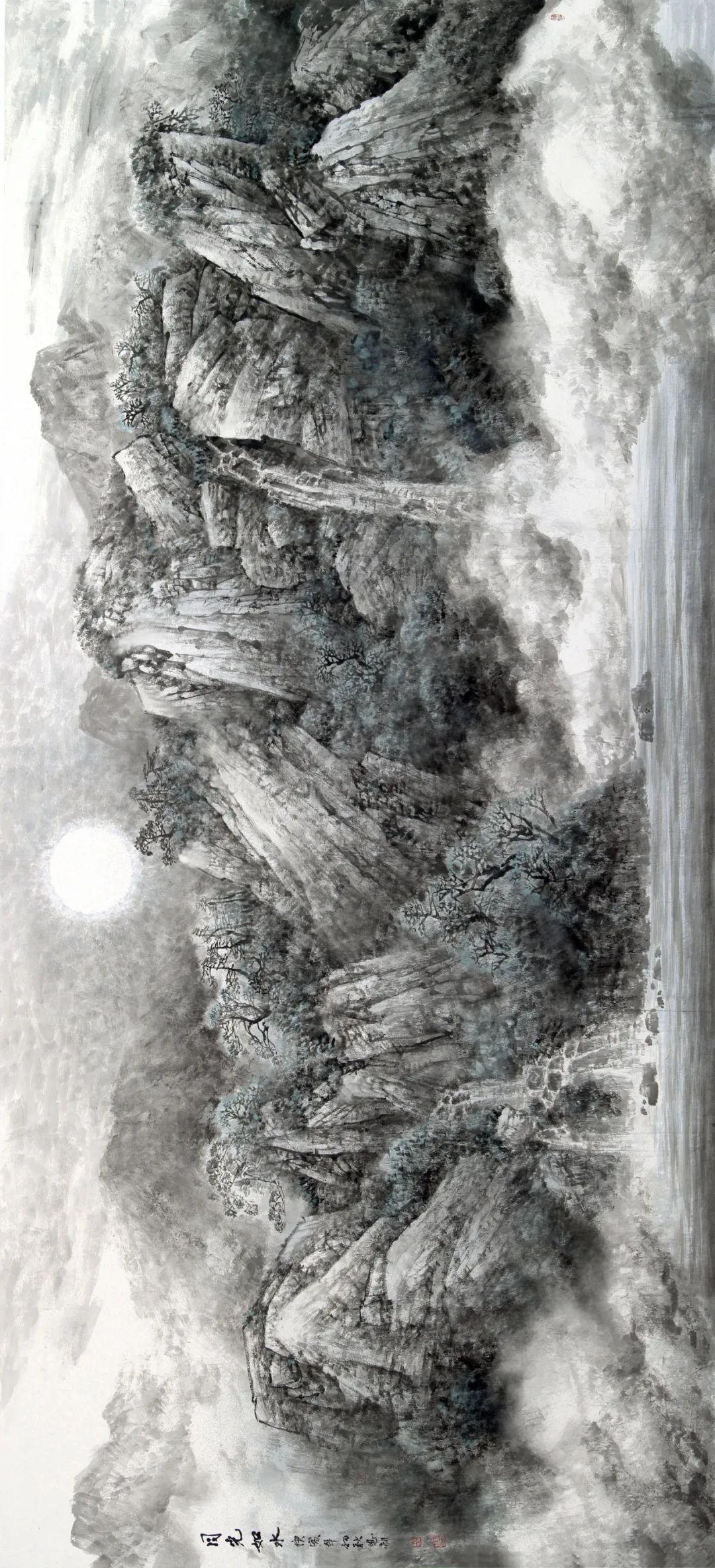 师恩钊作品赏析:北派丹青气势雄,山川峻峭傲苍穹